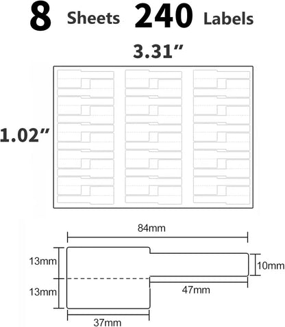 8 Sheet Cable Labels for Management