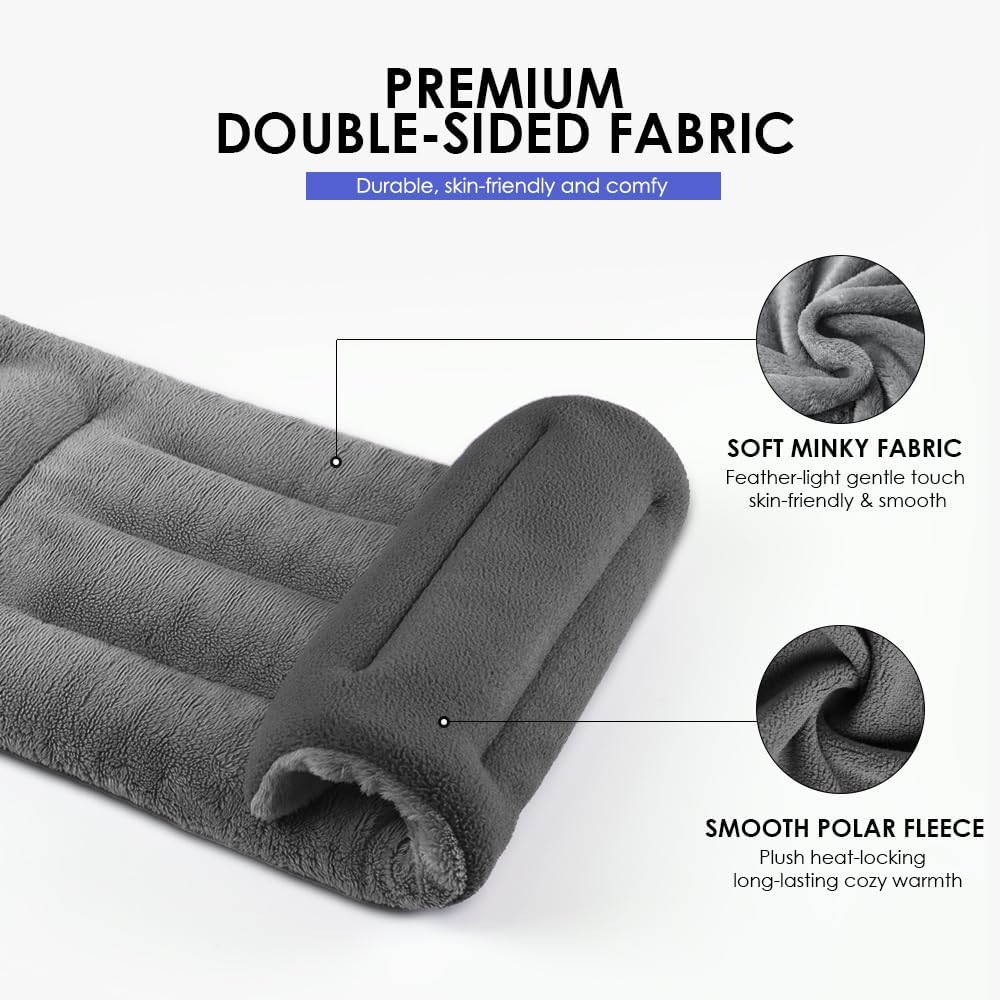Microwavable Heat Pad for Neck and Shoulders, Weighted Microwave Moist Heating Wrap for Pain Relief Sore Muscle Stress Tension, Heated Wrap with Aromatherapy, Hot & Cold Compress, Grey