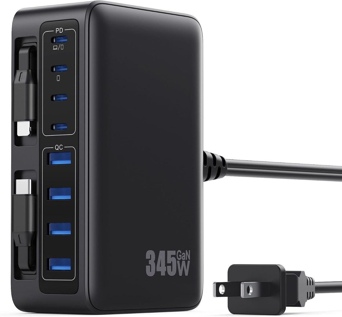 USB C Charger 200W USB C Charger Block,Upgraded GaN III 8-Port Fast Charging Station Hub,PD 65W Laptop Charging Adapter Compatible with MacBook Pro/Air,DELL,Steam Deck,iPhone 16/15/14,Galaxy S23/22