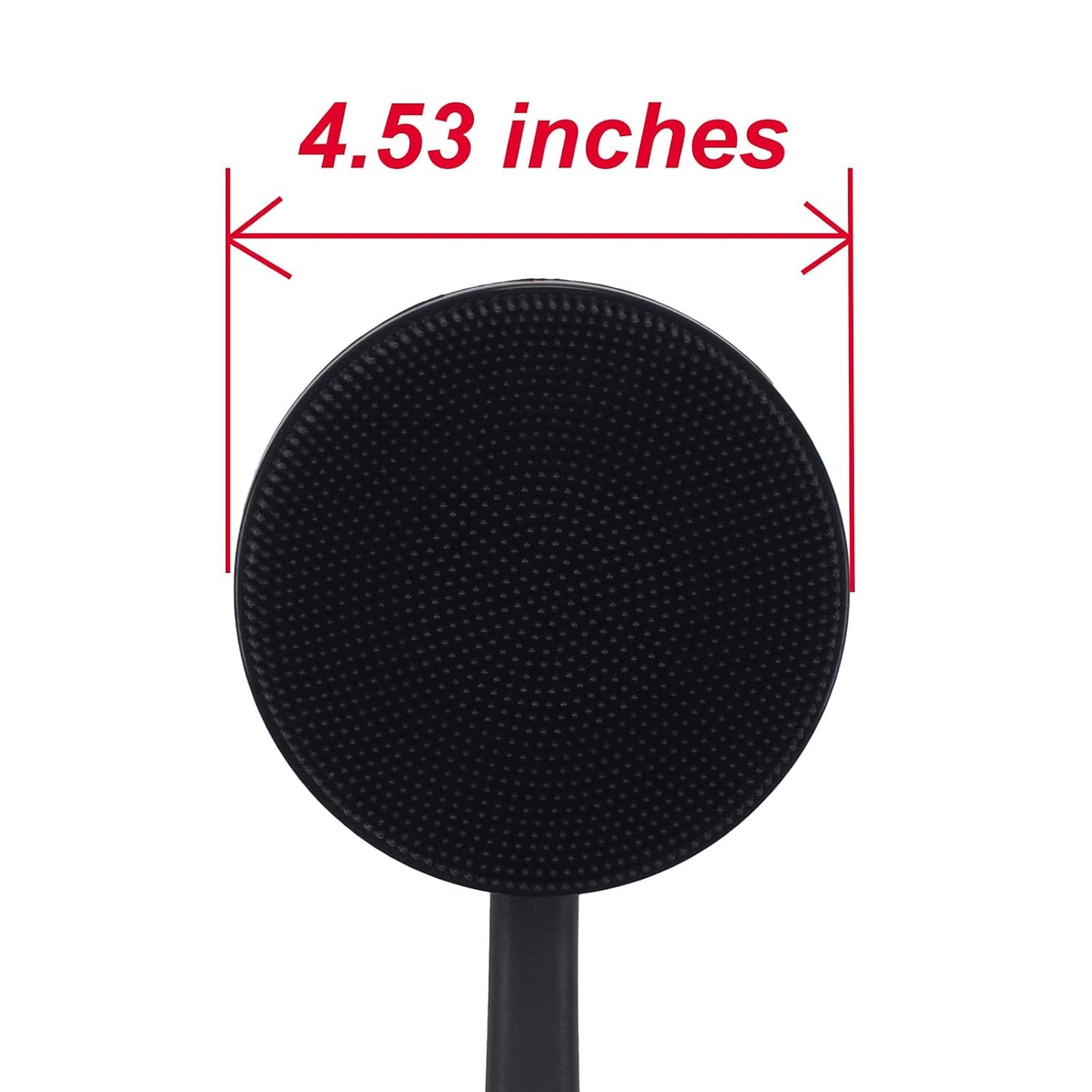 DNC Back Scrubber for Shower Soft Silicone Bath Body Brush with Long Handle (Black)
