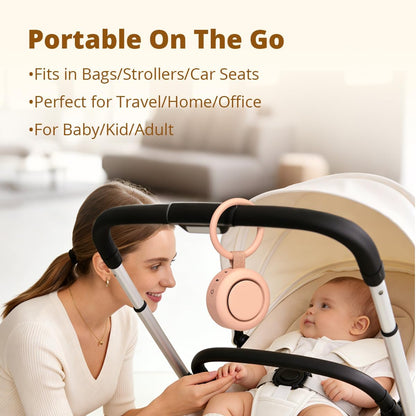 Portable White Noise Sounds Machine Car Seat Stroller Baby Shushing Soother 30 Soothing Sounds for Baby Kids Adults Pets 4 Timers Memory Function Brown Pink Noise Sleep Machine for Home Travel Office