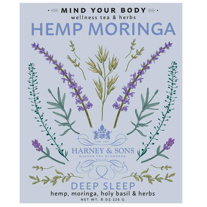 Harney & Sons Hemp Moringa Herbal Blend, Caffeine-Free, 5 oz Tin