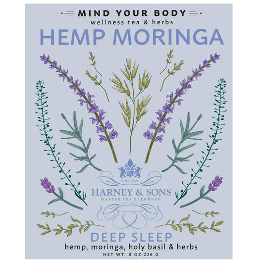 Harney & Sons Hemp Moringa Herbal Blend, Caffeine-Free, 5 oz Tin