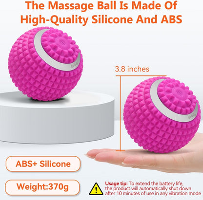Vibrating Massage Ball 4-Speed High-Intensity Fitness Yoga Massage Roller, Relieving Muscle Tension Pain & Pressure Massaging Balls (Black)