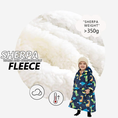 KFUBUO Wearable Blanket Hoodie for Adults Sherpa All Patterns Cat Oversized Sweatshirt Blanket with Pockets for Women