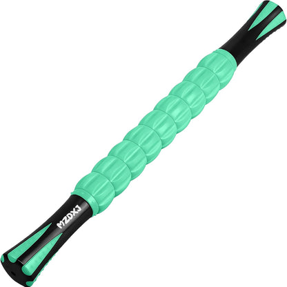 Muscle Roller Massage Roller Stick- Deep Tissue Fascia Blaster for Myofascial Pain Relief, Lymphatic Drainage & Body Sculpting, Handheld Physical Therapy & Recovery Tool (Pink black-18 inch)