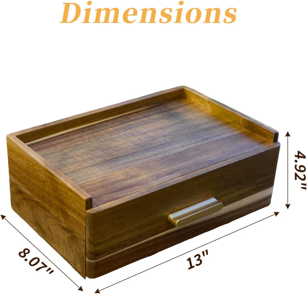 Acacia Wood Tea Bag Organizer with Compartments, Tea packet Storage Boxes & Display Caddy, Multi-Slot Teabag Holder Container Chest for Countertop, Organizador de Té