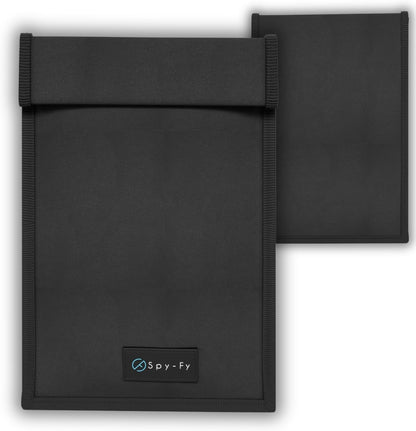 Faraday Bag for Phones - Signal Blocking Pouch 8.6 inch | Blocking LTE, Bluetooth, WiFi, RFID | Anti-Tracking & Hacking Protection for Smartphones & iPhones | Black
