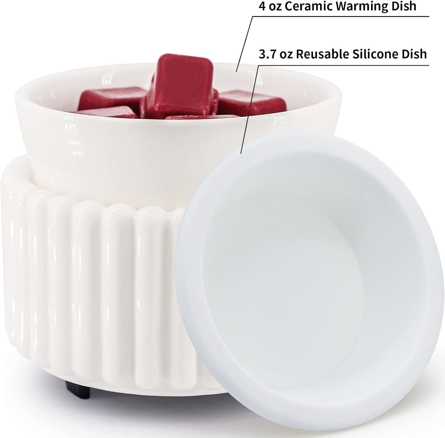 VICTORIA AROMA Ceramic Wax Melt Warmer 3-in-1 Candle Wax Warmer for Scented Wax Melter Electric Fragrance Wax Burner for Home Office Bedroom Gift & Decor…