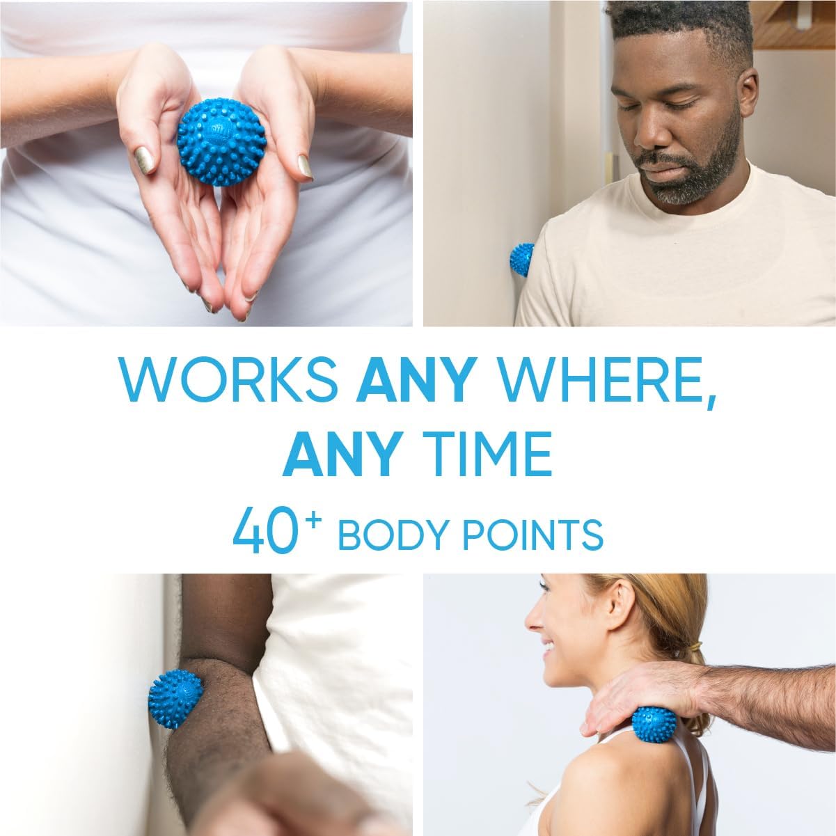 Dr. Cohen's acuball Heatable Deep Tissue Massage Ball - acuBall Trigger Point Massage Therapy for Myofascial and Stress Release and Exercise - Effective Back Massager Ball for Targeted Pain Relief