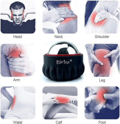 Everjoys Massage Ice Roller Ball, Cold & Heat Therapy Relief Massager, Deep Tissue Massage Pain Relief, Massager Tool for Back/Neck/Body/Face/Foot Pain, Muscles Recovery