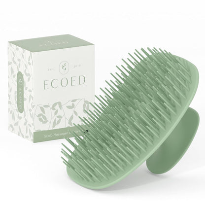 Ecoed Scalp Massager Shampoo Brush, Scalp Scrubber & Exfoliator (Natural)