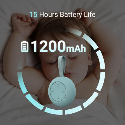 Portable Baby Sound Machine [White Noise for Babies Kids Adults][Timer Function][20 Soothing Sounds][Sleep Soother] 15 Hours Battery Life, Travel,Registry,Gifts,Shower,Clips on Baby Stroller