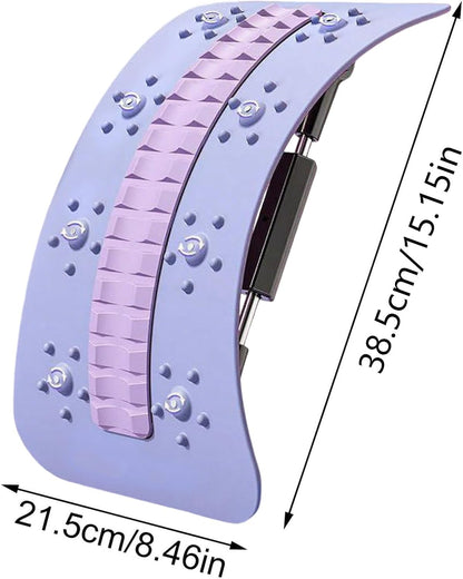 Back Stretcher Device, Multi-Level Back Support Adjustable, Spinal Board Massager with Curved Design, Stretching Equipment Tool Relieves Tension, for Daily Stretching and Relaxation