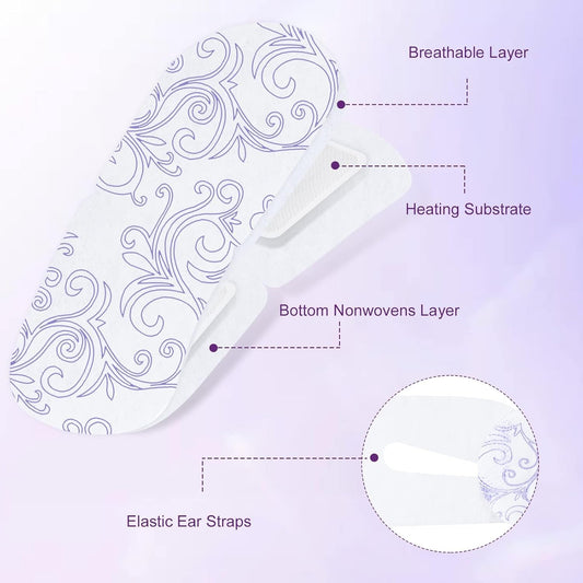 XPCARE 24 Pack Steam Eye Masks for Dry Eyes, Self Heated Steam Warm Eye Mask, Disposable Heated Eye Mask for Dark Circles, Puffy Eyes, Relief Stress Eye Fatigue (Unscented)