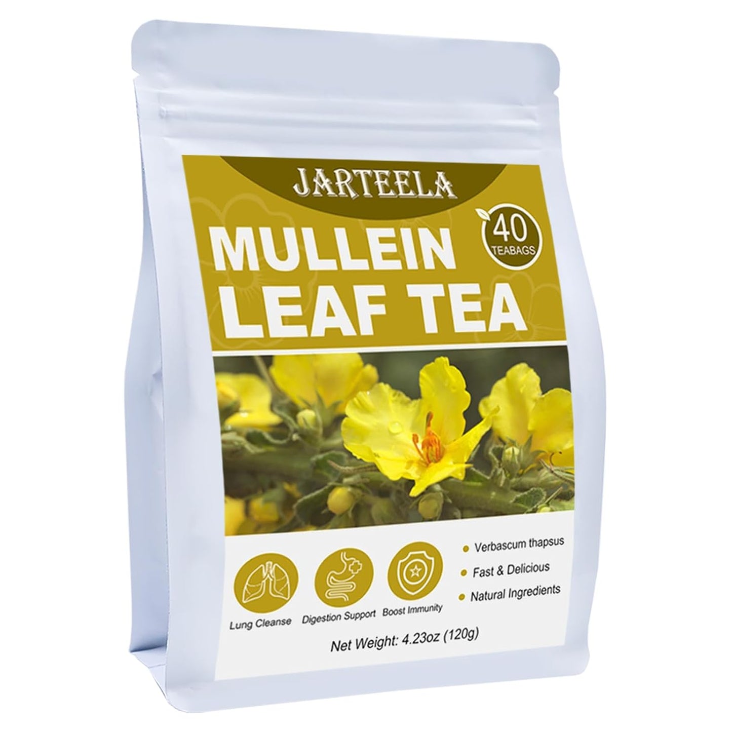 Jarteela Lemon Balm Tea, 1.5g x 60 Count - Natural Melissa Officinalis - Pyramid Herbal Lemon Balm Tea Bags for Digestion - Non-GMO - Caffeine-Free