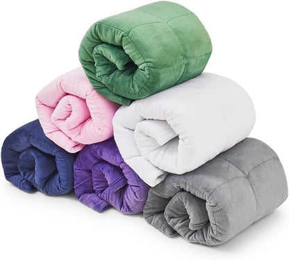 TONGDADA Weighted Lap Blanket 7lbs for Adult,Perfect for Relaxation, Lounging, Napping, Sleeping & Travel,Luxury Minky Weighted Body Blanket,Weighted Throw Blanket-Dark Grey Minky Dot, 29" x 24"