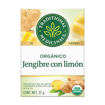 Traditional Medicinals Organic Lemon Ginger Tea, 1.13 Oz, 16 Count (Pack of 2)