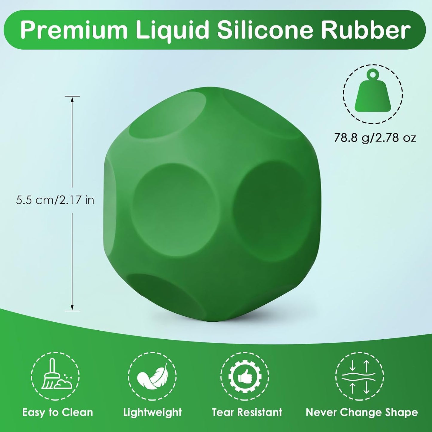Sensory Stress Balls - Fidget Toy for Adults & Teen, Silicone Polyhedron Hand Therapy Ball with Beads Inside Relief Stress Squeeze Toy for Autism & ADHD, Office Desk Toy