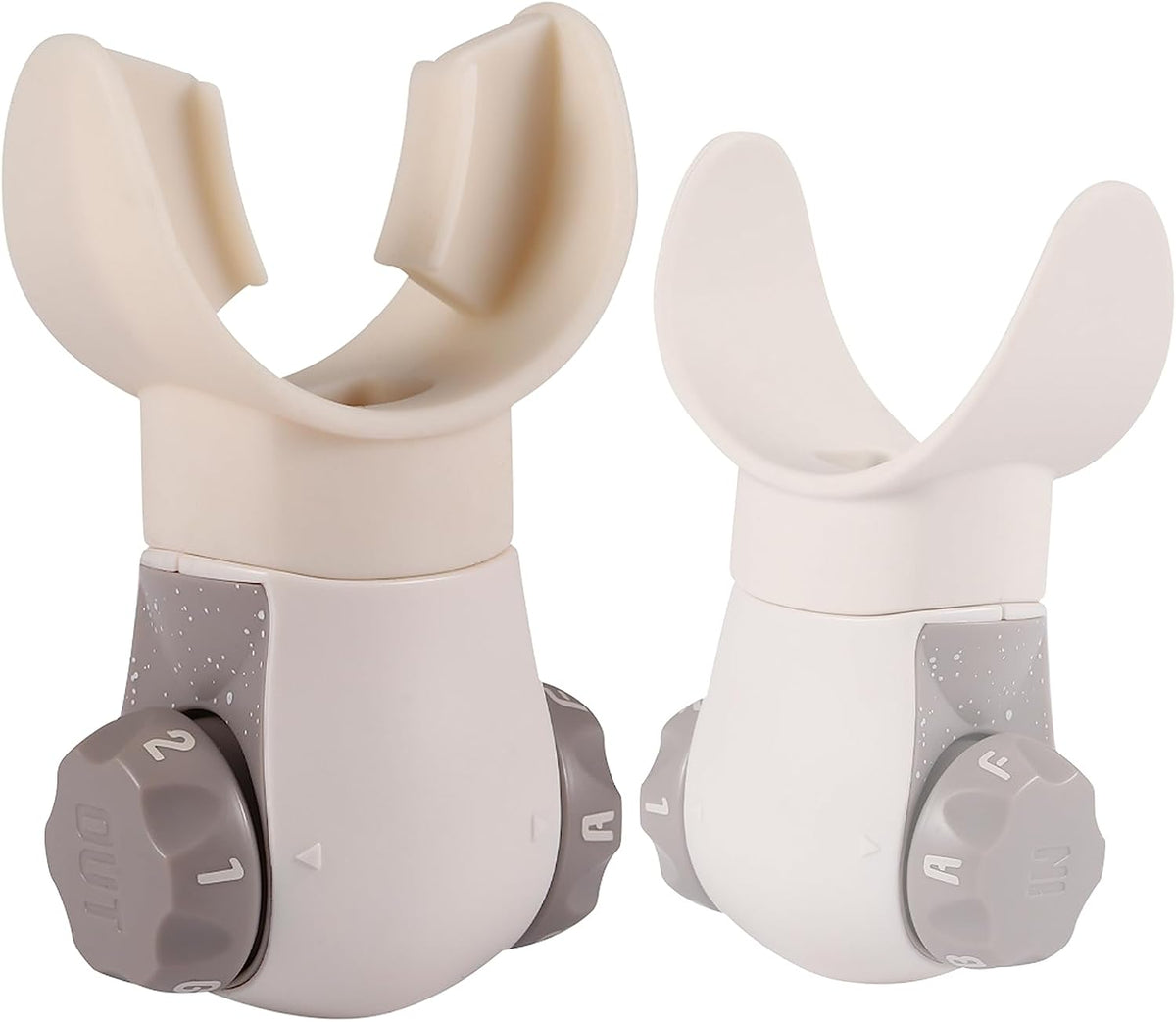 Breathing Exercise Device,Breathers Trainers Exerciser with Adjustable Inspiratory/Expiratory Vibration Fitness for Wellness (Beige)
