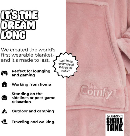 THE COMFY Dream | From Shark Tank | Patented | No Sherpa | Light Wearable Blanket Hoodie | Gift for Women & Men | One Size