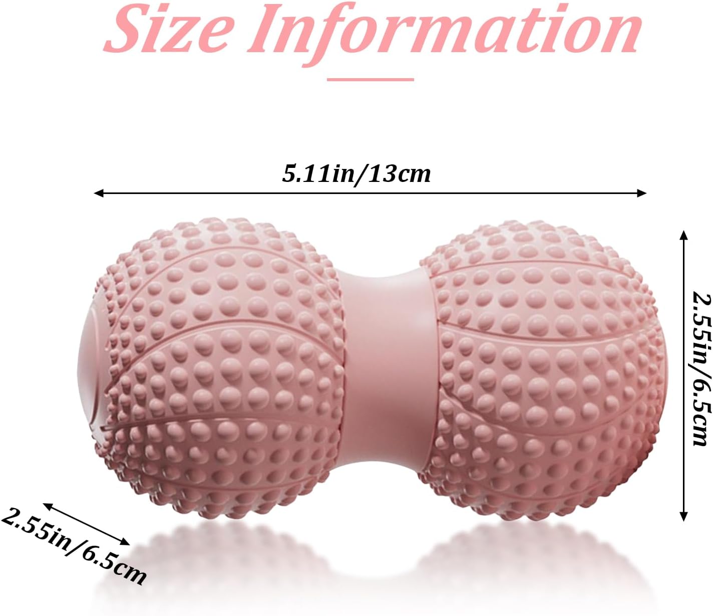 Peanut Massage Ball for Deep Tissue, Trigger Point Therapy, Myofascial Release – Double Lacrosse Foam Roller for Back, Neck, Foot, Muscle Relief, Yoga & Physical Recovery (Black)