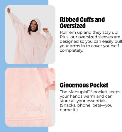 THE COMFY Dream | From Shark Tank | Patented | No Sherpa | Light Wearable Blanket Hoodie | Gift for Women & Men | One Size