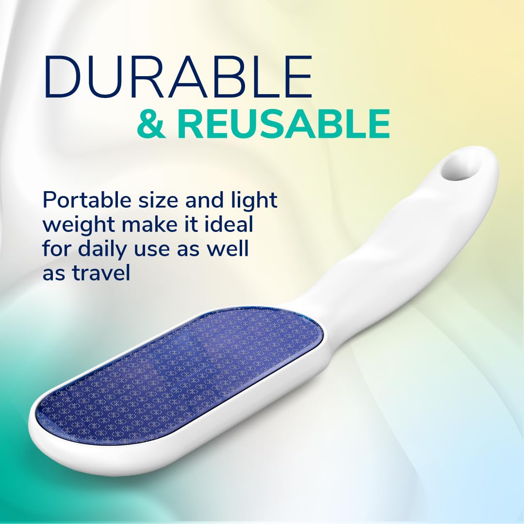 Dr. Scholl's Hard Skin Remover Nano Glass Foot File - Dead Skin & Foot Callus Remover, Long Lasting Buffer, Soft Smooth Feet