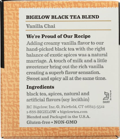 Bigelow Tea Black Tea 6 Flavor Variety Pack, Caffeinated Tea with Mint, Lemon, Constant Comment, English Teatime, Earl Grey, and Vanilla Chai, 20 Count Box (Pack of 6), 120 Total Tea Bags