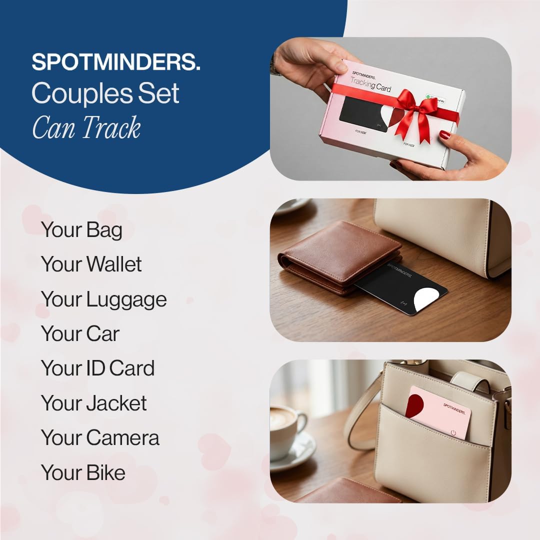 SPOTMINDERS Apple MFi Certified Wallet Tracker PRO Works with Apple Find My IP68 Rechargeable Tracking Card for Wallet Luggage Passport 0.07in Slim Credit Card Design Item Finder