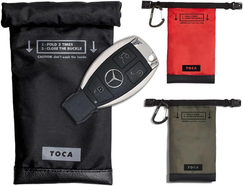 TOCA Faraday Pouch and Security Bag for Smartphones, GPS, RFID, Data Blocker, Shielding Purse, Travel, Anti-Hacking & Anti-Tracking, Privacy Protection Black