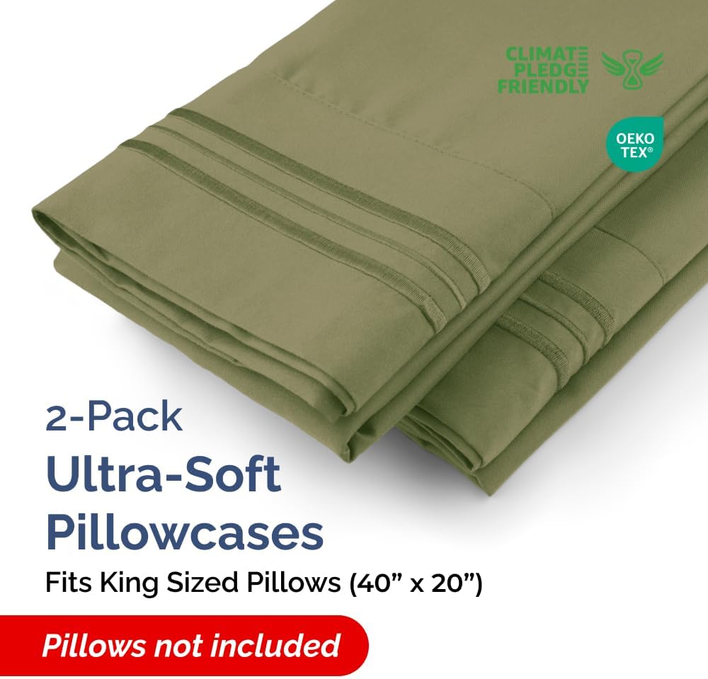 Standard Pillow Cases Set of 10 - Ultra Soft Hotel Quality Pillowcase Covers - Comfy, Cozy & Wrinkle Free - Shrink, Stain and Fade Resistant - Machine Washable Pillow Protectors - 10 Pcs Set - White - Colors A