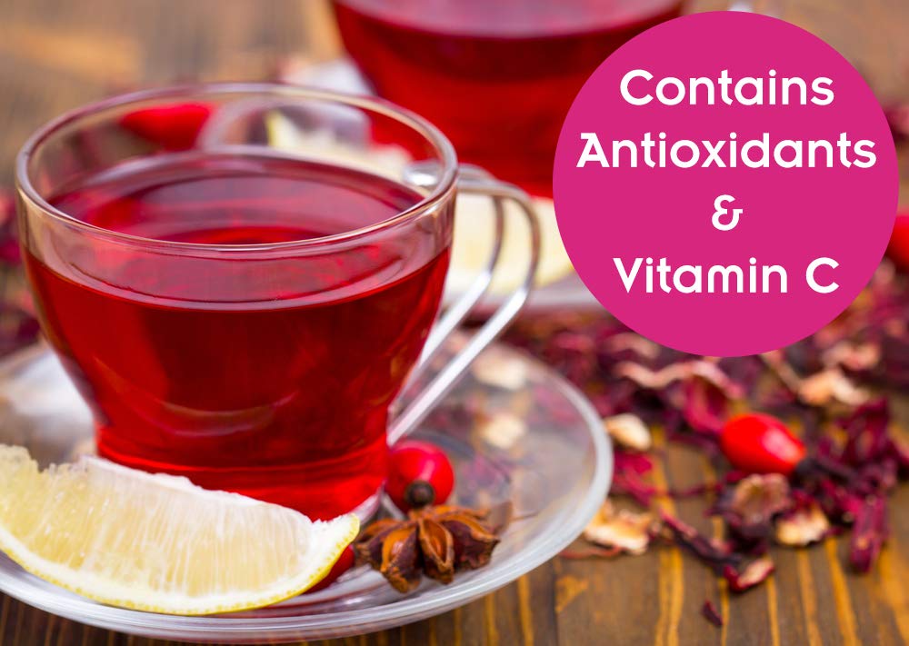 Very Berry Hibiscus Herbal Fruit Tea - Caffeine Free Loose Leaf Bulk Berries Herbs and Fruit - 5 Oz Pouch