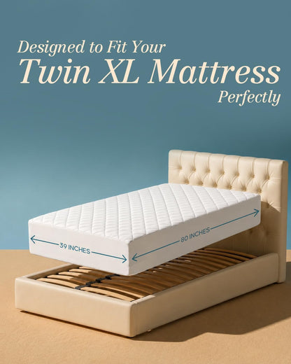 Quilted Fitted Mattress Pad, Queen Mattress Protector Topper with Deep Pocket Stretches up to 16 Inches, Machine Washable Mattress Cover by Utopia Bedding (White)