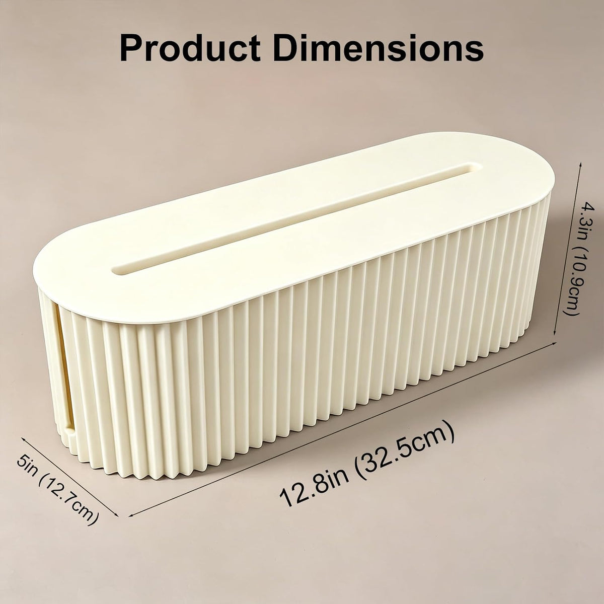 Cable Management Box Cord Organizer Box, Wires Hide Box -Beige
