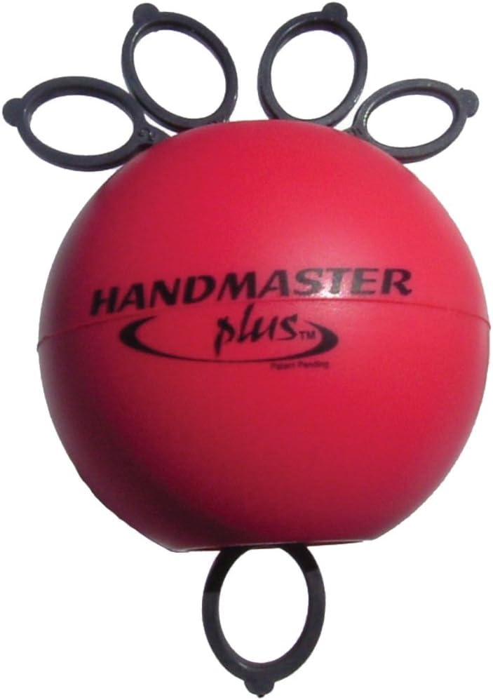 Handmaster Plus Physical Therapy Hand Exerciser - Forearm Exerciser with Stress Relief Ball - Hand Therapy Balls for Exercise, Training - Finger Exerciser & Strengthener - Firm Tension, Orange