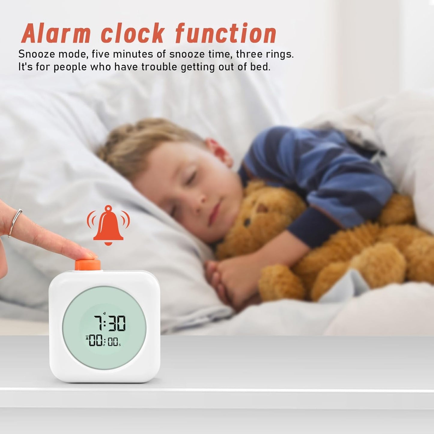 EooCoo Cute School Supplies Visual Timer for Kids, ADHD & Autism, Digital Countdown with Clear Petal-Style Visual Time Progress, Easy-to-Use Time Management Tool for Calm Transitions, Classroom & Home