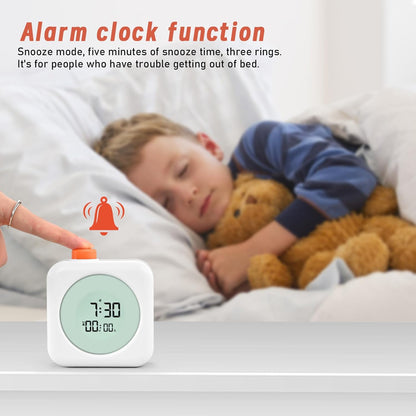 EooCoo Cute School Supplies Visual Timer for Kids, ADHD & Autism, Digital Countdown with Clear Petal-Style Visual Time Progress, Easy-to-Use Time Management Tool for Calm Transitions, Classroom & Home