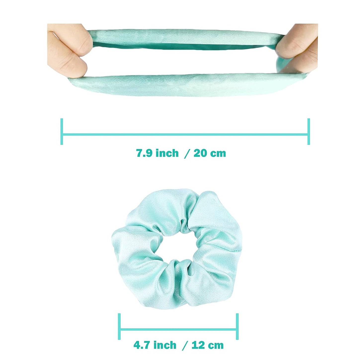 IVARYSS Satin Scrunchies for Women, Soft Than Silk for Hair, Fashion Ties and Bands for Thin | Thick Hair Styling, 16 Pack (Neutral Color)