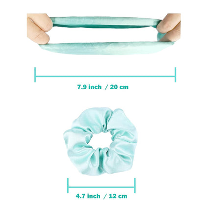 IVARYSS Satin Scrunchies for Women, Soft Than Silk for Hair, Fashion Ties and Bands for Thin | Thick Hair Styling, 16 Pack (Neutral Color)