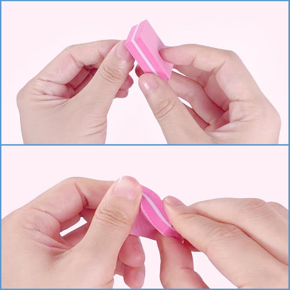 Nail Buffers (100 Pack), Mini Buffer Block Nail File for Acrylic and Natural Nails, 100/180 Grit Nail Buffer Block Bulk Buffing Blocks for Nail Buff Professional Manicure File Blocks Set Hot Pink