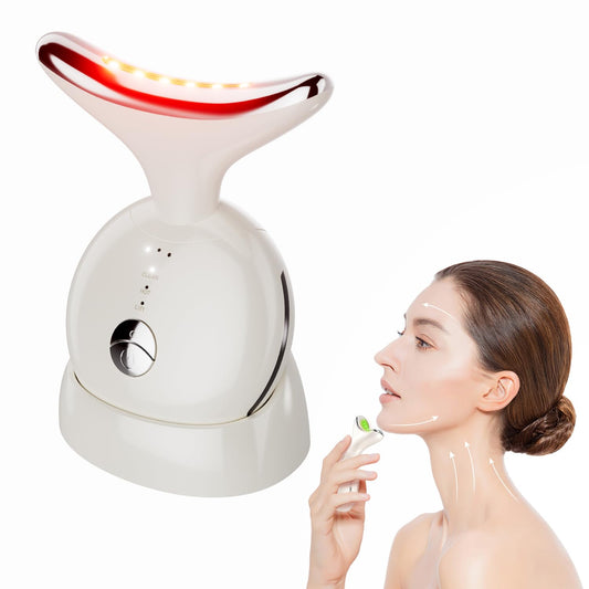 Siaca 7 in 1 Face Massager Tool, Red Light Therapy for Face and Neck,Portable Face Lift Device, Neck Massager for Double Chin Reducer.