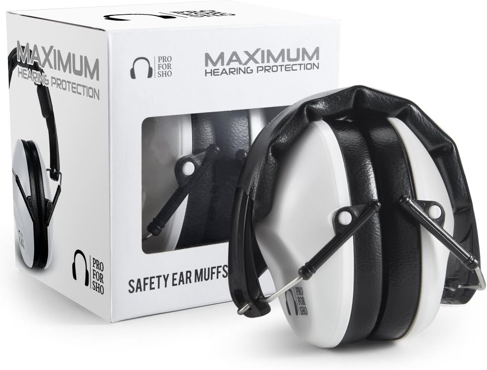 Pro For Sho 34dB NRR Hearing Protection Ear Muffs – Highest NRR Compact Design Ear Protection for Loud Events & Sensory Use