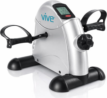 Vive Under Desk Bike Pedal Exerciser - Stationary Exercise Leg Peddler - Low Impact, Portable Mini Cycle Bike for Under Your Office Desk - For Arm or Foot - Small, Sit-Down Recumbent Equipment Machine