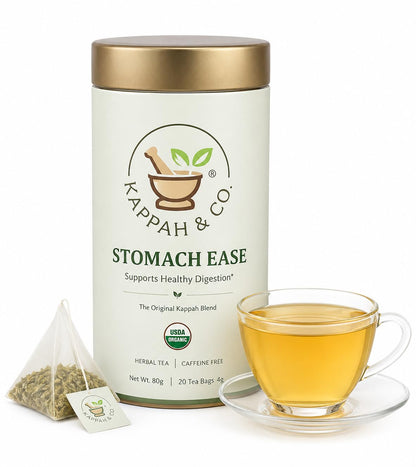 Kappah Organic Fennel Stomach Ease Tea Bags | Caffeine Free | Supports Digestive Wellness