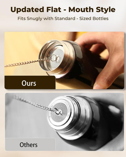 House Again Large Tea Infusers, Extra Fine Mesh Tea Strainers for Loose Tea, Slim Threaded Lid & 304 Stainless Steel, Filter Bags Diffusers, Loose Leaf Tea Steeper for Brew Tea Spices & Seasonings