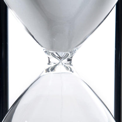 60 Minutes Hourglass, Wood Sand Timer, White | 4 x 4 x 8 inch Sand Clock