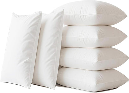 Waterproof Pillow Protectors Standard 20x28 Inches 4 Pack with Zipper Fully Sealed Dust Moisture Sweat Proof Pillow Case Cover Protector Soft White (4, Queen 20x28)