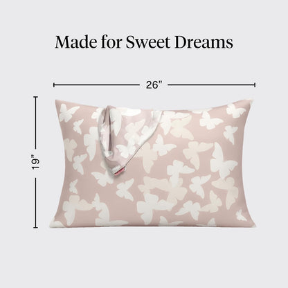 Kitsch Satin Pillowcase with Zipper for Hair & Skin - Softer Than Silk Pillow Cases, Smooth Cooling Satin Pillow Case, Wrinkle-Free, Machine Washable - Pillow Cases Standard Size (19x26) - Blush