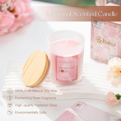 Candeldo Candle Warmer Lamp with Timer: Flower Gold Candle Lamps Height Adjustable Wax Melt House Warming Gifts New Home Decor Mothers Day Birthday Gift for Women Mom